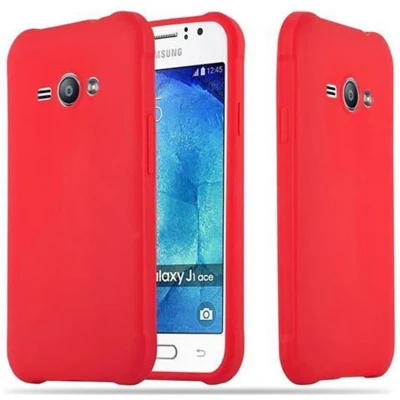 Afbeelding van Cadorabo Hoesje geschikt voor Samsung Galaxy J1 ACE in CANDY ROOD Beschermhoes gemaakt van flexibel TPU silicone Case Cover
