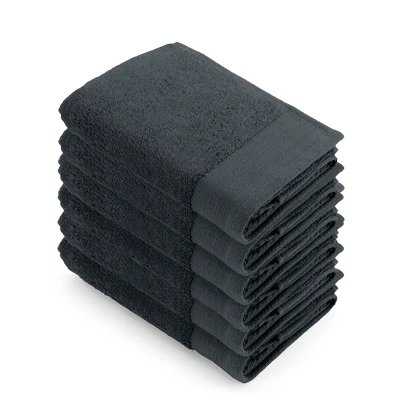 Afbeelding van 6 x Walra handdoek Soft Cotton 50x100 Antraciet