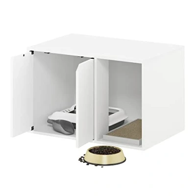 Afbeelding van Furinno Peli Kattenbak, Klein, Effen Wit