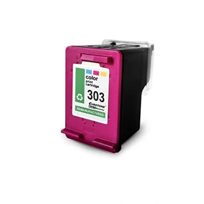 Afbeelding van 1 x Eurotone inktcartridge compatibel met HP 303 Envy Inspire 7224 e, vervangt 303XL CMY cyaan magenta geel
