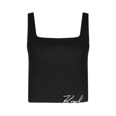 Afbeelding van KARL Lagerfeld Signature Bikinitop, Dames, Maat: Large, Black