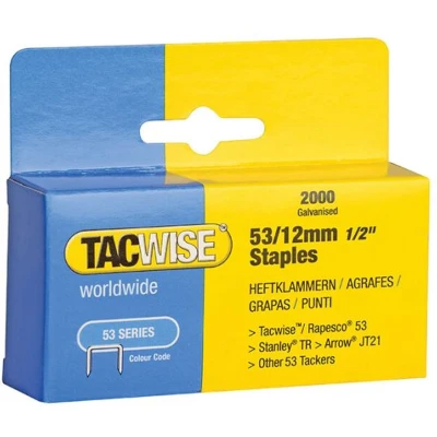 Afbeelding van Tacwise nieten voor tacker Type 53 12 mm Gegalvaniseerd 2000 stuks