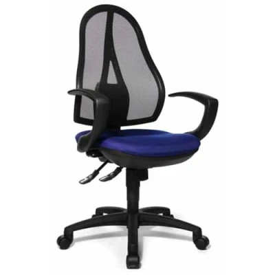 Afbeelding van Topstar OP20QG26 Open Point SY, bureaustoel, ergonomisch, incl. armleuningen, stoffen bekleding, blauw
