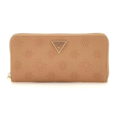 Afbeelding van GUESS Portemonnee Cresidia SLG Zip Around Wallet Beige Lichtbruin
