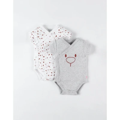 Afbeelding van Noukie&#039;s 2 pack Rompertjes korte mouw Unie Nouky 12 maand 80