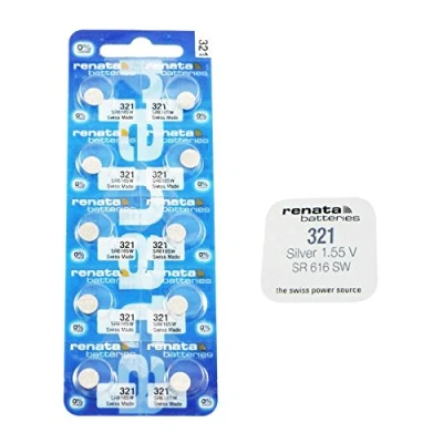 Afbeelding van 10 x Renata 321 Zwitserse horlogebatterijen (10), Zilver, armband