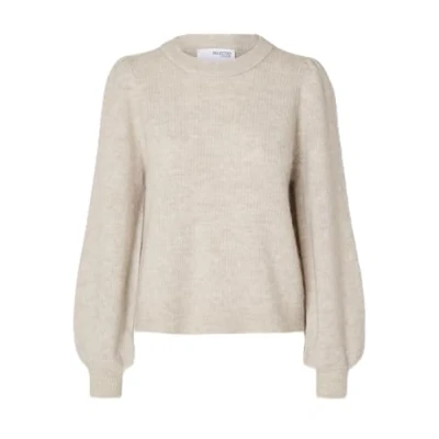 Afbeelding van Selected Femme Slflulu Oneck NOOS Trui, Dames, Maat: 40, Birch