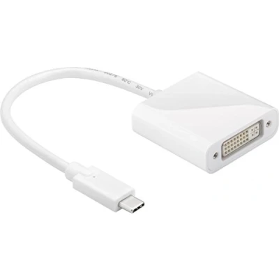 Afbeelding van Goobay 56596 kabeladapter/verloopstukje USB C DVI I Wit