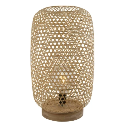 Afbeelding van Globo Vloerlamp Modern interieur Bruin H:55cm E27 Voor Binnen Bamboe Vloerlampen Staande lamp lampen Woonkamer Slaapkamer