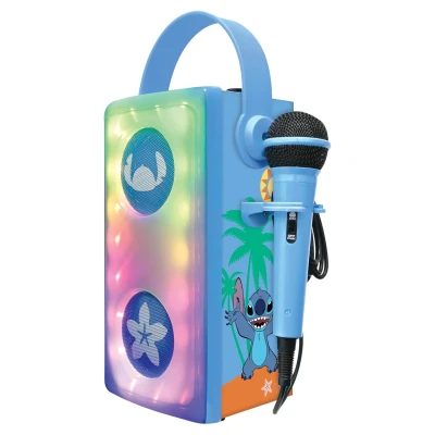 Afbeelding van Lexibook, Disney Stitch, Luminous draadloze Bluetooth® luidspreker met microfoon, Meerkleurige lichteffecten, SD/TF kaartsleuf, Oplaadbare batterij, Blauw, BTP185DZ
