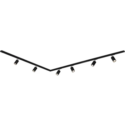 Afbeelding van BRILONER Rail Railverlichting set opbouwspots startset opbouwrail 6x GU10 spots draaibaar 300 cm zwart