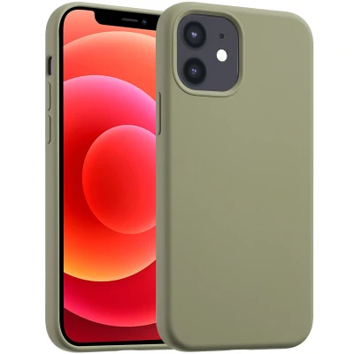 Afbeelding van Apple iPhone 12 Pro MagSafe Hoesje Siliconen en TPU (zacht) Accezz Softcase/Backcover Lichtgroen Telefoonhoesje