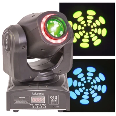 Afbeelding van Ibiza Light 2 IN 1 SPOT &amp; ANIMATIE LED MOVING HEAD MET DMX