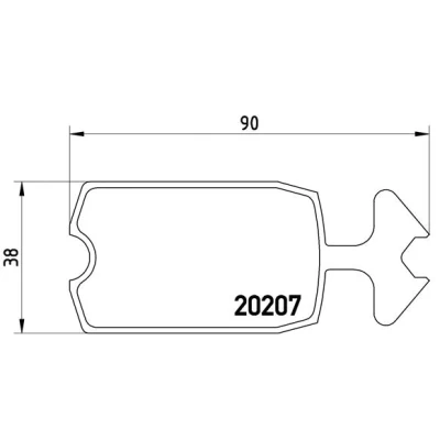 Afbeelding van Brembo Remblokset P 61 002