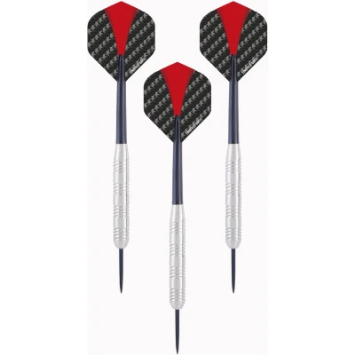 Afbeelding van 1x Set van dartpijltjes met rood zwarte flights 21 grams Dartpijlen