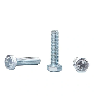 Afbeelding van (Pack van 100 stuks) DIN 933 verzinkt stalen zeskantbouten M6 x 25 mm 8,8 graad, zeskantschroeven, volledig schroefdraad, zeskantkop, kraanbout (100, mm)