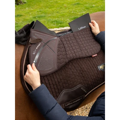 Afbeelding van LeMieux Zadelonderlegger Prosorb 3 pocket Quilted Bruin L