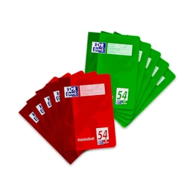 Afbeelding van Oxford Vokabelboekje, A5, Lin. 54 (3 kolommen), 40 vellen, rood en groen, 10 stuks