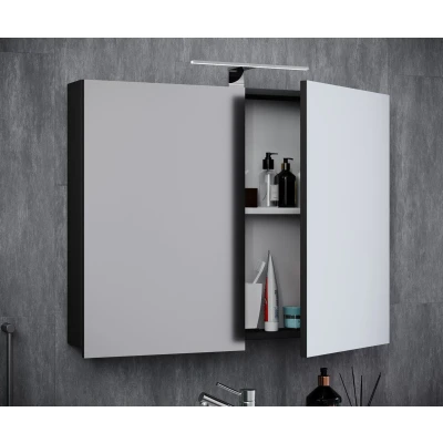 Afbeelding van Hioshop spiegelkast VCB1 mdf 80 cm Wit