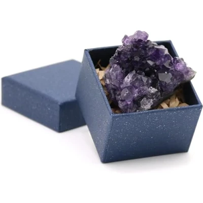 Afbeelding van Nvzi amethist kristal, kristalsteen, ruwe kristallen cluster, bescherming kristallen, geode helende paars geschenken (ongeveer 50G)