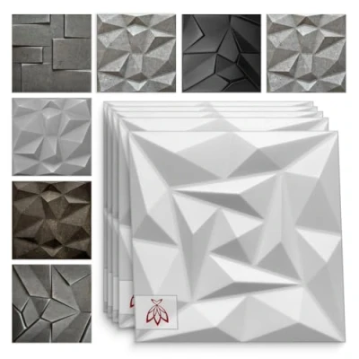 Afbeelding van 3D panelen van polystyreen XPS piepschuim decors plafondpanelen platen wanddecoratie wandbekleding 50x50cm 3 mm dikte 5m²