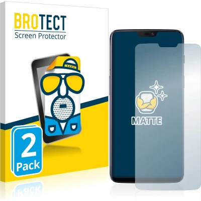 Afbeelding van BROTECT Screenprotector voor OnePlus 6 Folie Beschermfolie matte (2 Stuks)