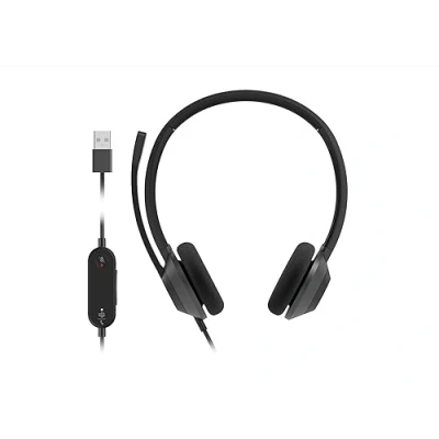 Afbeelding van Cisco Headset 322Q USB, bedrade dubbele on ear hoofdtelefoon, Microsoft Teams Controller met USB A, Carbon Black, 2 jaar beperkte aansprakelijkheid garantie (HS W C USB)