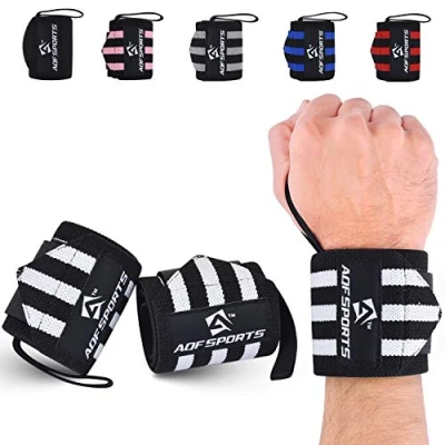 Afbeelding van Polsbandages fitness, 45 cm gym bandage pols, polssteun, bandages krachttraining, bodybuilding polsbandage, powerlifting polswrap voor heren en dames