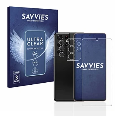 Afbeelding van Savvies Screenprotector voor Samsung Galaxy S21 Ultra 5G (Voor+Camera) Folie Beschermfolie transparant (6 Stuks)