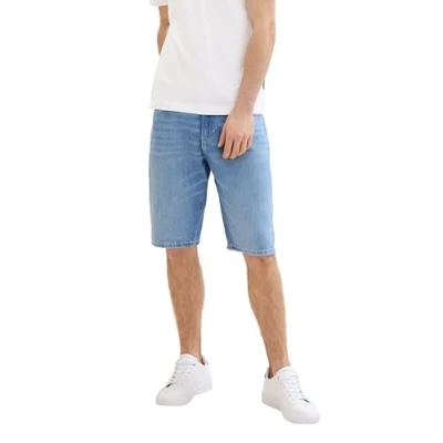 Afbeelding van TOM TAILOR Heren bermuda jeans shorts, 10118 Used Light Stone Blue Denim, 28