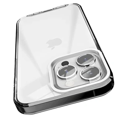Afbeelding van elago Hybrid Clear Case Compatibel met iPhone 13 Pro Hoesje (6.1&quot;) PC + TPU Hybride Technologie, Anti Vergelende, Schokbestendige Bumper, Full Body Bescherming (Zwart)