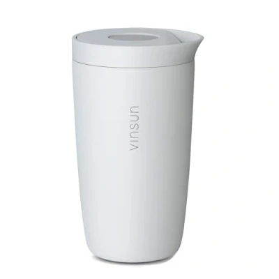 Afbeelding van Vinsun Thermosbeker Koffie to go 350ml Roestvrij Stal, Dubbelwandig geïsoleerd, Lekvrije Reisbeker voor Warme en Koude Dranken Koffiebeker met Quick Press sluiting