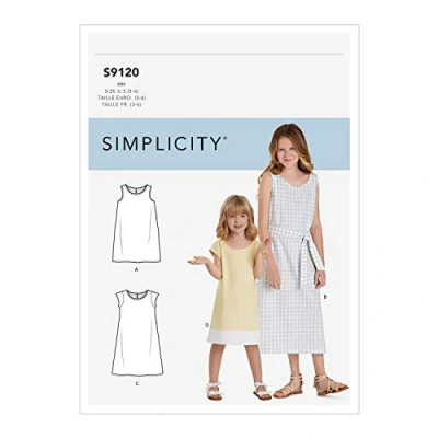Afbeelding van Simplicity SS9120HH snijpatroon S9120 kinder en meisjesjurk, verschillend, HH (3 4 5 6)