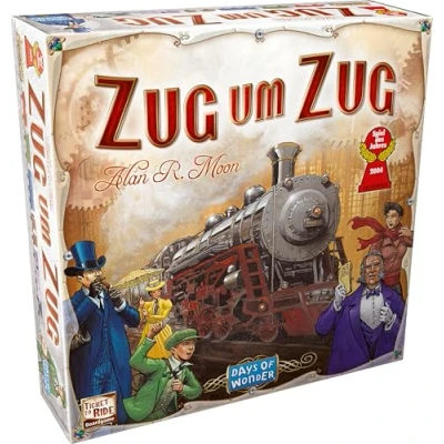 Afbeelding van Asmodee Unbox Now Days of Wonder trein um basisspel familiespel spel van het jaar 2004 2 5 spelers vanaf 8 45 minuten speeltijd Duits