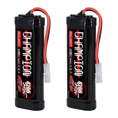 Afbeelding van GOLDBAT RC accu 4200 mAh NiMH batterij 7,2 V compatibel met Tami YA plug voor auto boot Traxxas LOSI geassocieerde HPI Kyosho Quadcopter Drone Hobby (2 stuks)