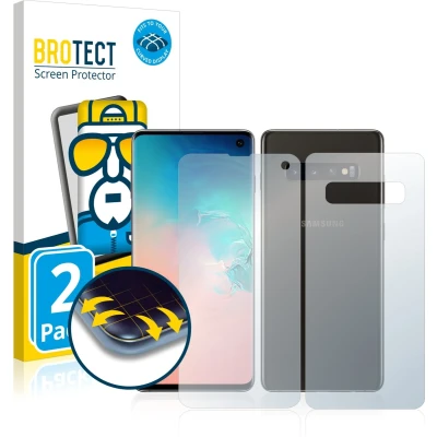 Afbeelding van BROTECT Full Cover Screen Protector voor Samsung Galaxy S10 (Voor+Achter) (2 Stuks) Schermbeschermer, 3D Curved
