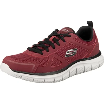 Afbeelding van Skechers heren Track scloric 52631 bbk lage sneakers, Rood, 46 EU
