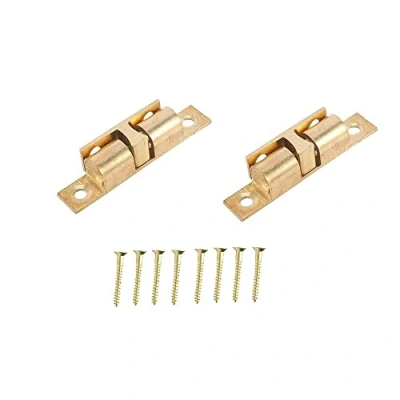 Afbeelding van Bulk Hardware BH01250 dubbele kogelsnapper van massief messing, 70 mm, 2 stuks