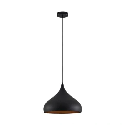 Afbeelding van Lindby hanglamp 1licht Aluminium H: 24 cm E27 zwart, goud