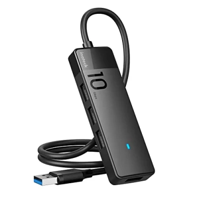 Afbeelding van Inateck USB Hub 3.2 Gen 2, verdeler met 4 poorts A poorten, 50 cm kabel, compatibel Windows 7/8/10/11, Mac OS, Linux