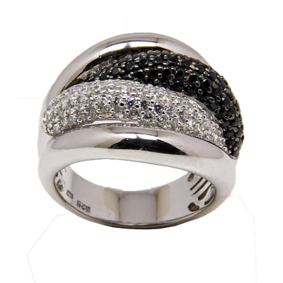 Afbeelding van Ring zilver Zirkonia wit zwart verlinden juwelier
