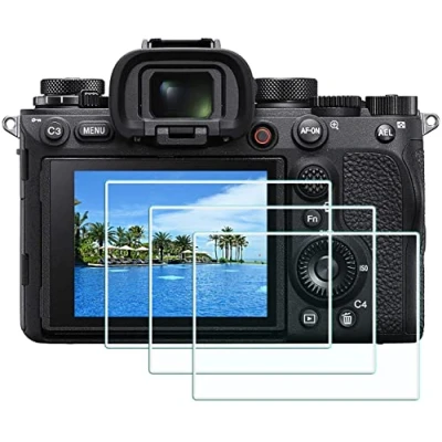 Afbeelding van Screen Protector voor Sony Alpha 1/A1 Camera met Hot Shoe Cover,0,3 mm High Definition 9H Hardheid Optische LCD Premium Glas Beschermhoes [3+1 Pack]