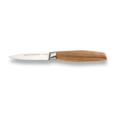 Afbeelding van Echtwerk Peelmes Classic Edition van hoogwaardig staal, fruit en groentemes, keukenmes, speciaal handvat acaciahout, roestvrij lengte lemmet: 8,8 cm