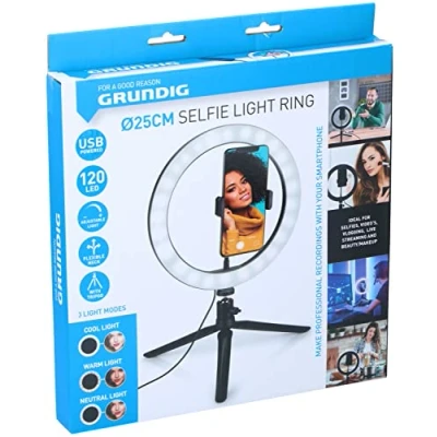 Afbeelding van Selfie Ringlamp Op Statief 25 Cm