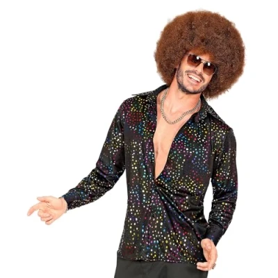Afbeelding van Widmann kostuum jaren &#039;70 disco stijl, hemd, fever, carnaval, themafeest