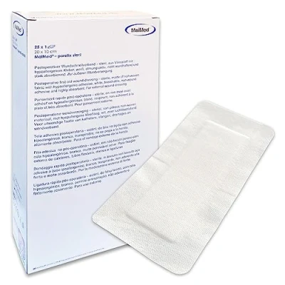 Afbeelding van Maimed Porefix eilandpleister 20 cm x 10 wondpleister kleefverband latexvrij 25 stuks