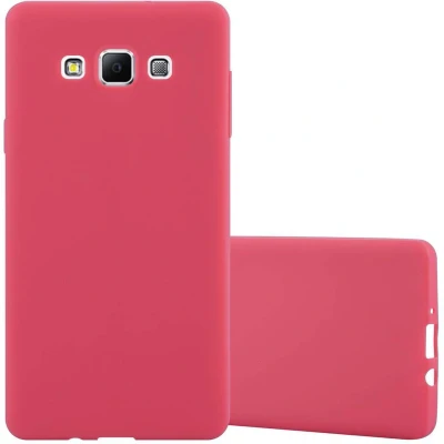 Afbeelding van Cadorabo Hoesje geschikt voor Samsung Galaxy A7 2015 in CANDY ROOD Beschermhoes TPU silicone Case Cover