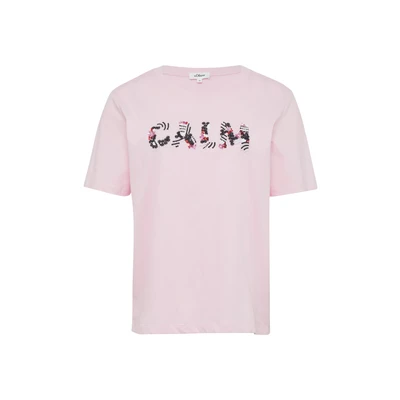 Afbeelding van s.Oliver Tshirt print, Dames, Maat: 32, Zartrosa
