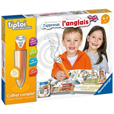 Afbeelding van Ravensburger tiptoi® Complete set interactieve lezer + boek J&#039;Leer Engels Elektronisch educatief spel zonder scherm Vanaf 4 jaar Franse versie 00 057
