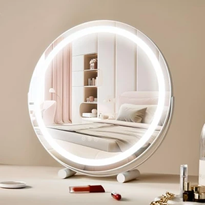 Afbeelding van VEVOR Hollywood make upspiegel cosmetische spiegel LED up Smart Touch φ513mm